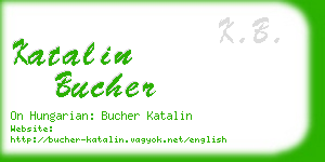 katalin bucher business card